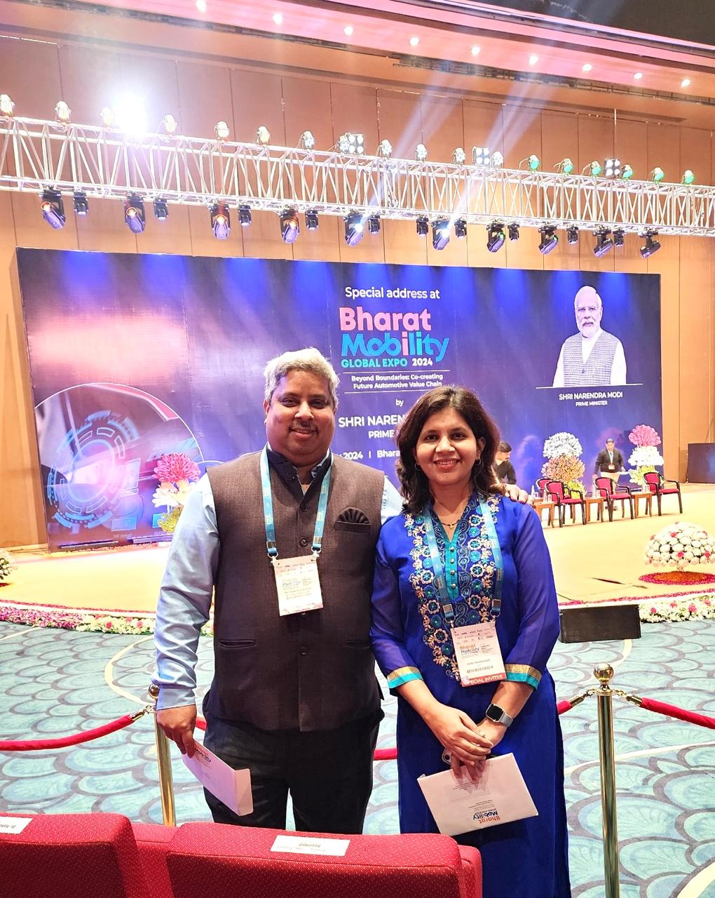 Dr. Rahul & Netra at Bharat Mobility Global Forum
